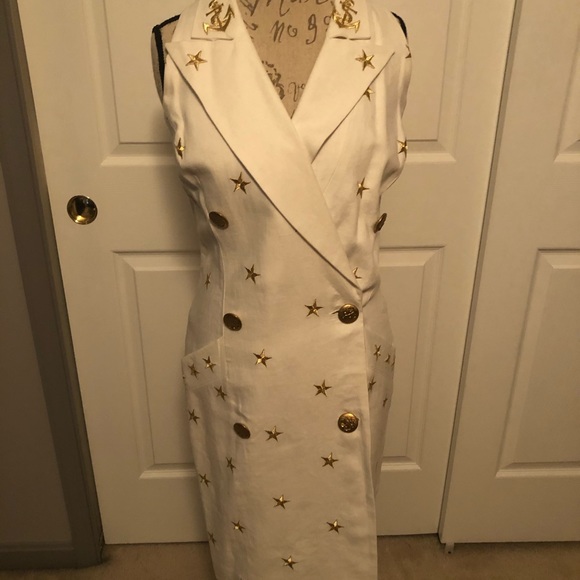 Lillie Rubin Dresses & Skirts - Vintage Lillian Rubin White with Gold Embroidery